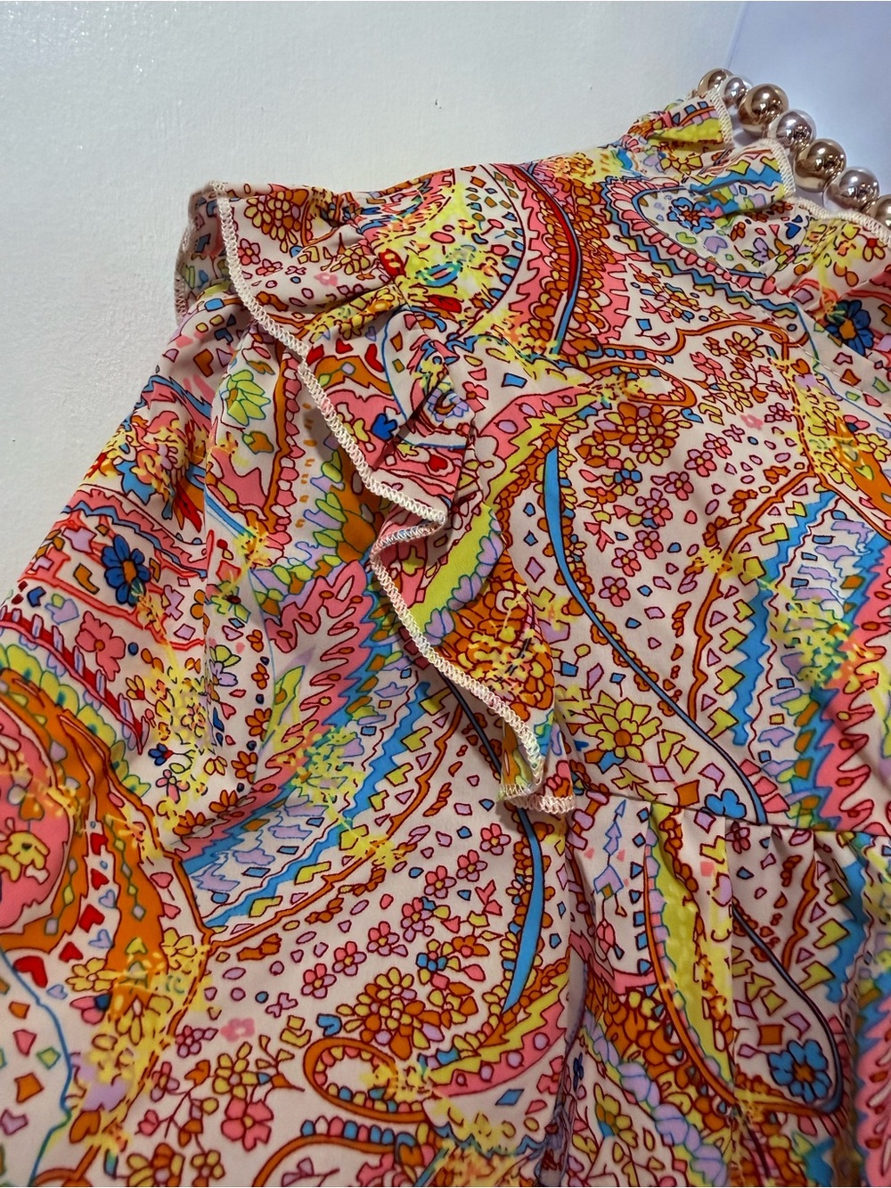 Paisley Print Long-Sleeve Blouse in Multicolor (Smalls runs big) - Picture 3 of 4